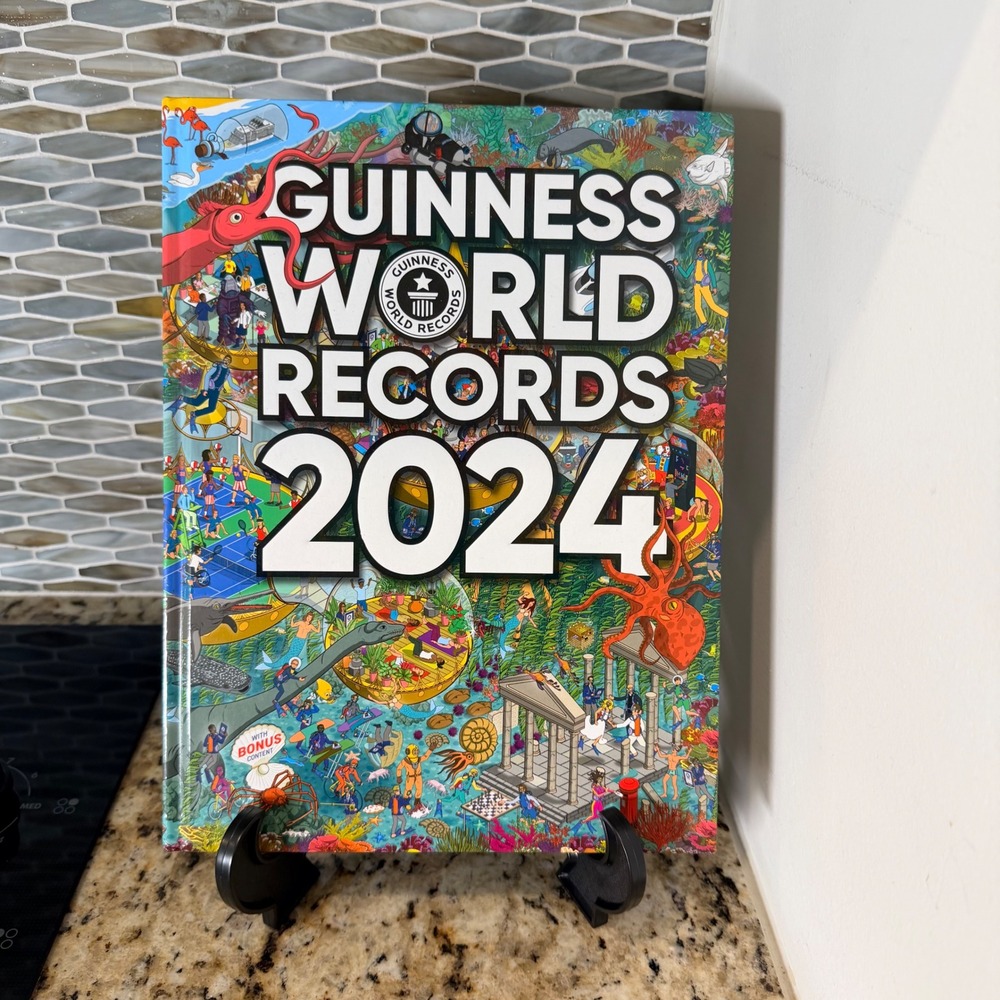 Guinness World Records 2024 Hardcover Book ISBN 9781913484378 Rod Hunt Artwork